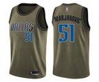 Dallas Mavericks #51 Boban Marjanovic Swingman Green Salute to Service Basketball Jersey