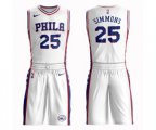 Philadelphia 76ers #25 Ben Simmons Swingman White Basketball Suit Jersey - Association Edition