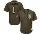 New York Mets #1 Amed Rosario Authentic Green Salute to Service Baseball Jersey