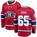 Montreal Canadiens #65 Andrew Shaw Authentic Red Home Fanatics Branded Breakaway NHL Jersey