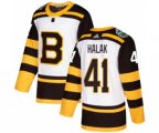 Adidas Boston Bruins #41 Jaroslav Halak Authentic White 2019 Winter Classic NHL Jersey