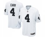 Oakland Raiders #4 Derek Carr Game White Football Jersey