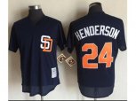 1996 San Diego Padres #24 Rickey Henderson Navy Blue Throwback Stitched Baseball Jersey