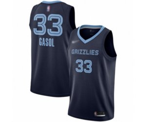 Memphis Grizzlies #33 Marc Gasol Authentic Navy Blue Finished Basketball Jersey - Icon Edition