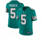 Miami Dolphins #5 Jake Rudock Aqua Green Alternate Vapor Untouchable Limited Player Football Jersey