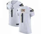 Los Angeles Chargers #1 Ty Long White Vapor Untouchable Elite Player Football Jersey