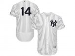 New York Yankees #14 Brian Roberts White Navy Flexbase Authentic Collection MLB Jersey