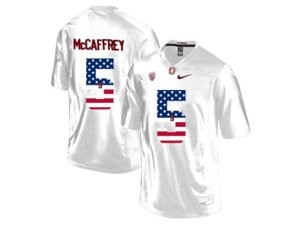 2016 US Flag Fashion-2016 Men\'s Stanford Cardinal Christian McCaffrey #5 College Football Jersey - White