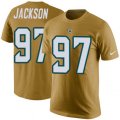 Jacksonville Jaguars #97 Malik Jackson Gold Rush Pride Name & Number T-Shirt