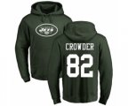 New York Jets #82 Jamison Crowder Green Name & Number Logo Pullover Hoodie