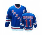 CCM New York Rangers #11 Mark Messier Authentic Royal Blue Throwback NHL Jersey