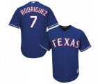 Texas Rangers #7 Ivan Rodriguez Replica Royal Blue Alternate 2 Cool Base Baseball Jersey