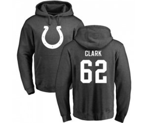 Indianapolis Colts #62 Le\'Raven Clark Ash One Color Pullover Hoodie