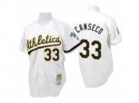 Oakland Athletics #33 Jose Canseco Replica White Throwback MLB Jersey