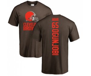 Cleveland Browns #65 Larry Ogunjobi Brown Backer T-Shirt
