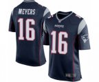 New England Patriots #16 Jakobi Meyers Game Navy Blue Team Color Football Jersey