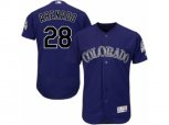 Colorado Rockies #28 Nolan Arenado Purple Flexbase Authentic Collection MLB Jersey