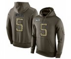 Seattle Seahawks #5 Jason Myers Green Salute To Service Pullover Hoodie