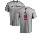 Atlanta Falcons #4 Brett Favre Ash Backer T-Shirt