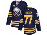 Adidas Buffalo Sabres #77 Pierre Turgeon Navy Blue Home Authentic Stitched NHL Jersey