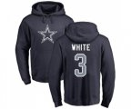 Dallas Cowboys #3 Mike White Navy Blue Name & Number Logo Pullover Hoodie
