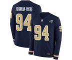 Los Angeles Rams #94 John Franklin-Myers Limited Navy Blue Therma Long Sleeve Football Jersey