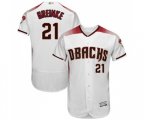 Arizona Diamondbacks #21 Zack Greinke White Home Authentic Collection Flex Base Baseball Jersey