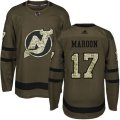 New Jersey Devils #17 Patrick Maroon Authentic Green Salute to Service NHL Jerseyey