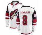 Arizona Coyotes #8 Nick Schmaltz Authentic White Away Fanatics Branded Breakaway Hockey Jersey