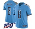 Tennessee Titans #8 Marcus Mariota Light Blue Alternate Vapor Untouchable Limited Player 100th Season Football Jersey