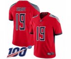 Tennessee Titans #19 Tajae Sharpe Limited Red Inverted Legend 100th Season Football Jersey