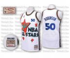 San Antonio Spurs #50 David Robinson Swingman White 1995 All Star Throwback Basketball Jersey