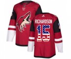 Arizona Coyotes #15 Brad Richardson Authentic Red USA Flag Fashion Hockey Jersey