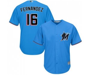 Miami Marlins #16 Jose Fernandez Replica Blue Alternate 1 Cool Base Baseball Jersey