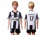 Juventus #17 Mandzukic Home Kid Soccer Club Jersey