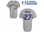 New York Mets #27 Jeurys Familia Authentic Grey Road Cool Base MLB Jersey