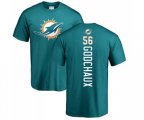 Miami Dolphins #56 Davon Godchaux Aqua Green Backer T-Shirt