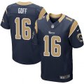 Los Angeles Rams #16 Jared Goff Navy Blue Team Color Vapor Untouchable Elite Player NFL Jersey