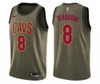 Cleveland Cavaliers #8 Jordan Clarkson Swingman Green Salute to Service NBA Jersey