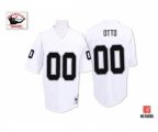 Oakland Raiders #00 Jim Otto White Authentic Football Throwback Jersey