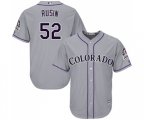Colorado Rockies #52 Chris Rusin Replica Grey Road Cool Base Baseball Jersey