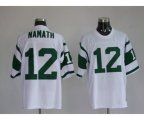 New York Jets #12 Joe Namath White Throwback Jersey