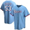 Texas Rangers #53 Adolis Garcia Light Blue Cool Base Stitched Baseball Jersey