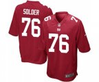 New York Giants #76 Nate Solder Game Red Alternate Football Jersey