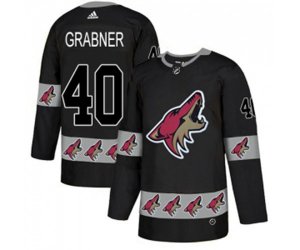 Arizona Coyotes #40 Michael Grabner Authentic Black Team Logo Fashion Hockey Jersey