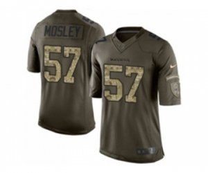Baltimore Ravens #57 C.J. Mosley Green Salute to Service Jerseys(Limited)