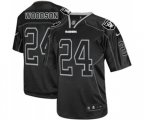 Oakland Raiders #24 Charles Woodson Elite Lights Out Black Football Jersey