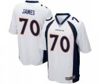 Denver Broncos #70 Ja'Wuan James Game White Football Jersey