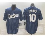 Los Angeles Dodgers #10 Justin Turner Blue Pinstripe Stitched MLB Cool Base Nike Jersey