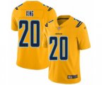 Los Angeles Chargers #20 Desmond King Limited Gold Inverted Legend Football Jersey